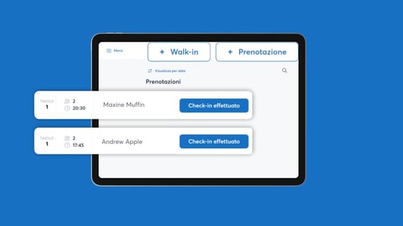 Immagine che mostra un tablet con Pro, un prodotto di Quandoo for Restaurants