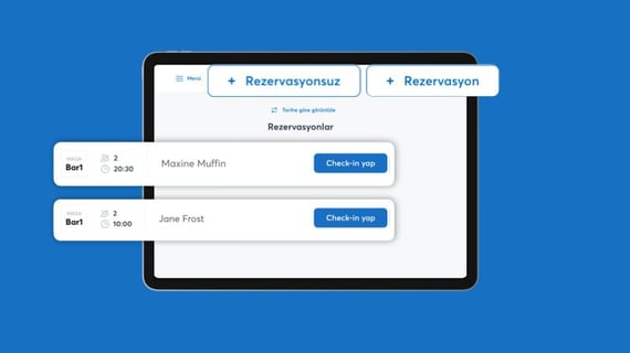 Quandoo for Restaurants ürünü Pro’nun görüntülendiği bir tablet görseli