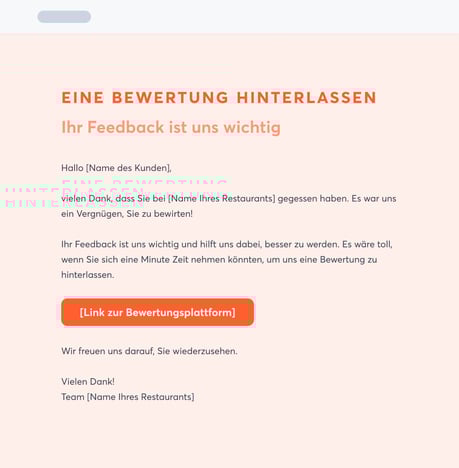 Feedback-Kundenservice im Restaurant