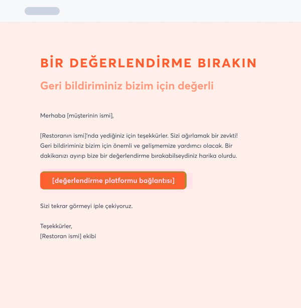 Restoran müşteri hizmeti-template